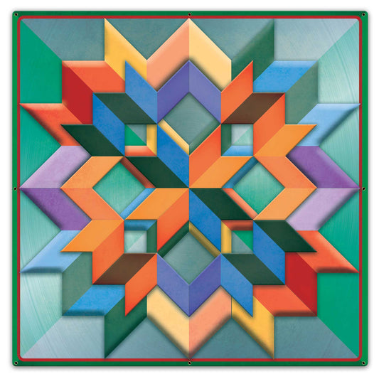 Box Pattern Green Light Bkgd