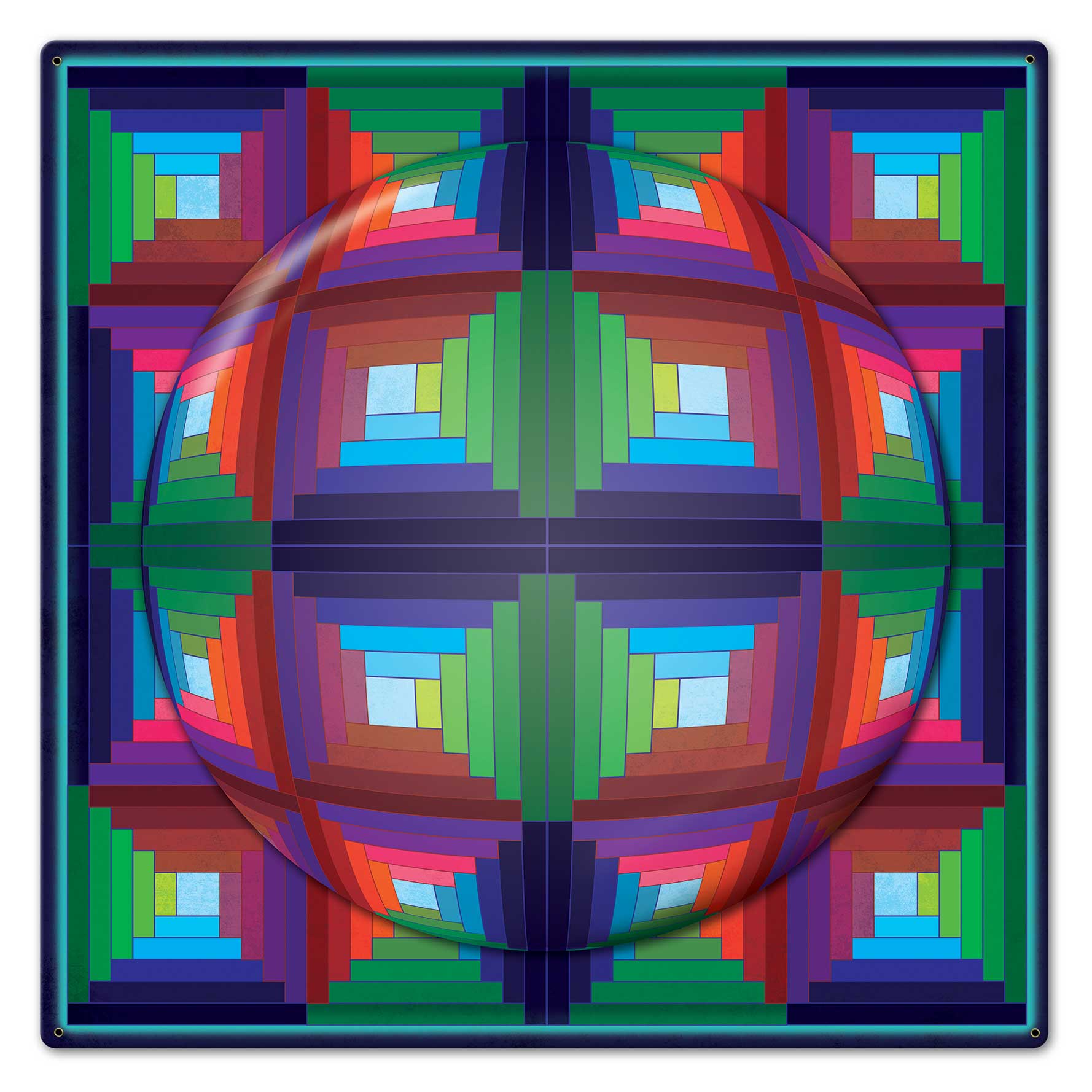 Log Cabin Quilt 1 Sphere