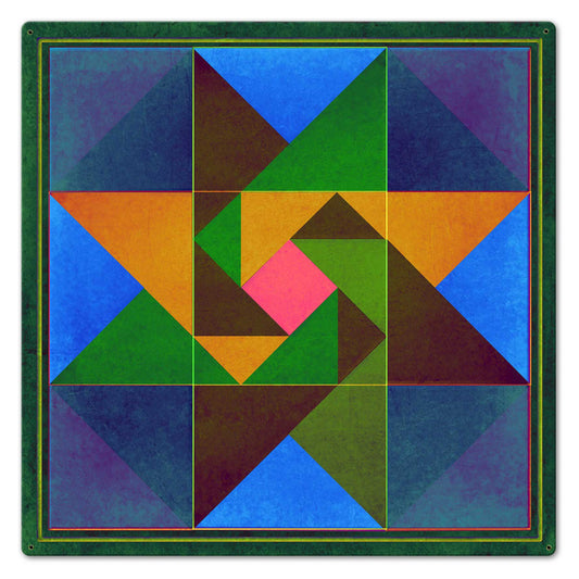 TRIANGLE QUILT BLUE