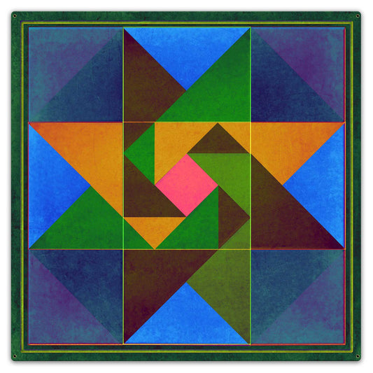 TRIANGLE QUILT BLUE