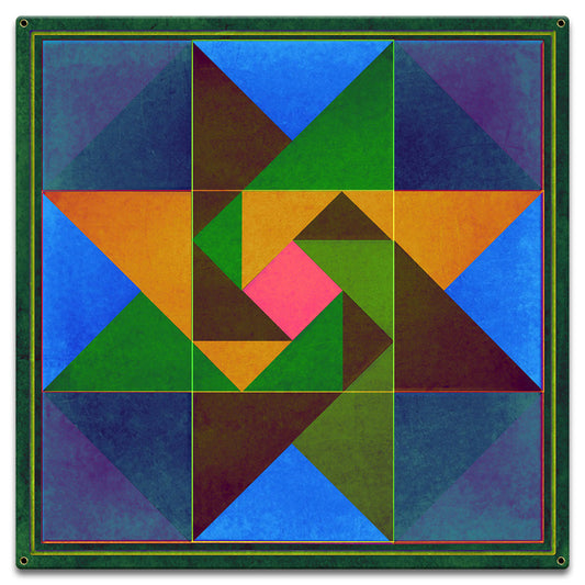TRIANGLE QUILT BLUE