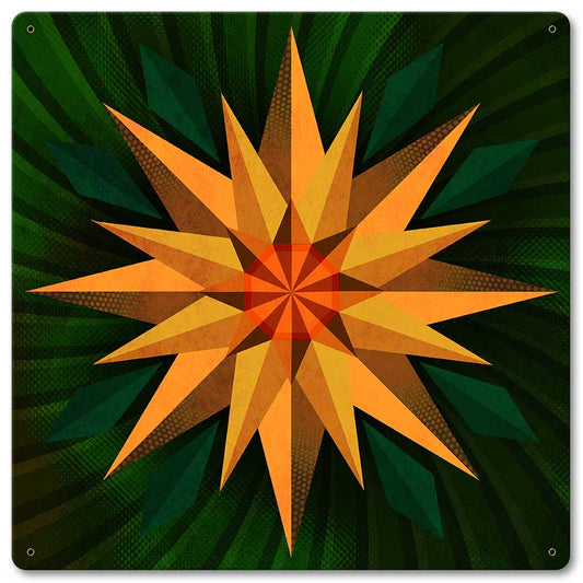 Sunflower Sphere Orange Green