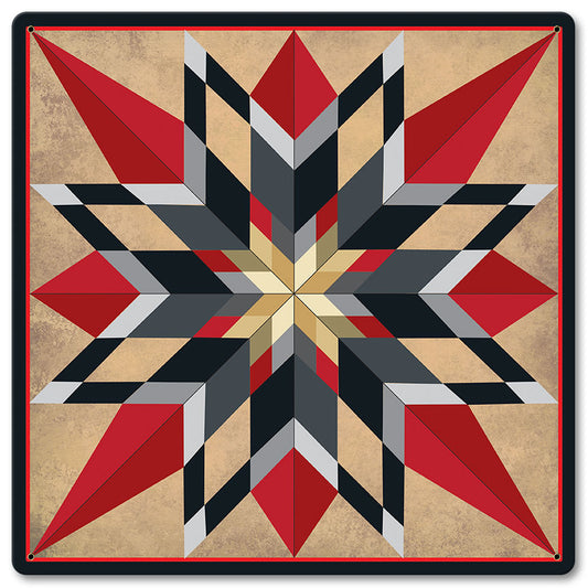 16 Point Star Red