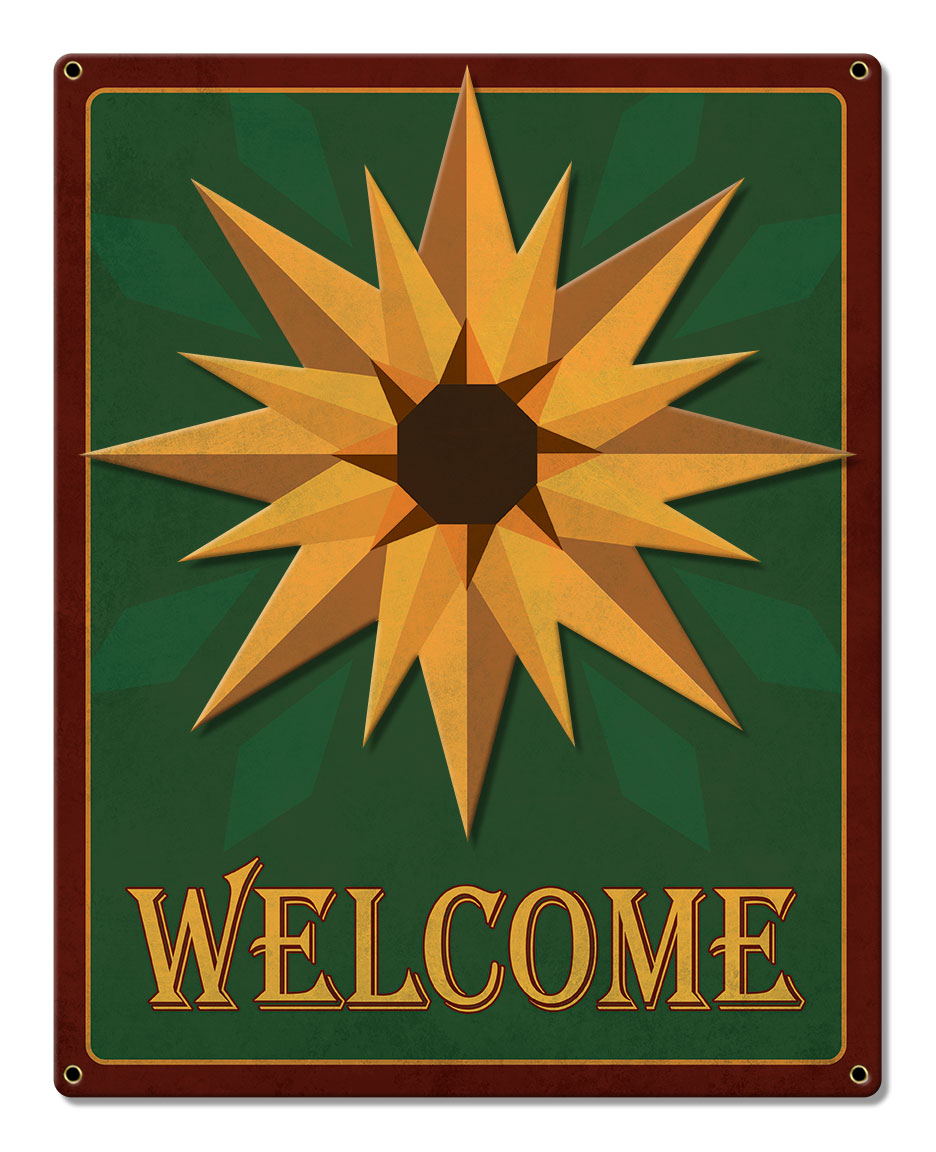 Sunflower 3-d Welcome