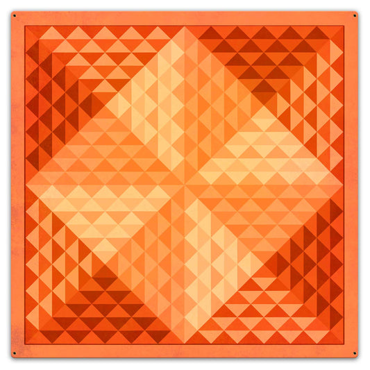 Pyramids Quilt Orange