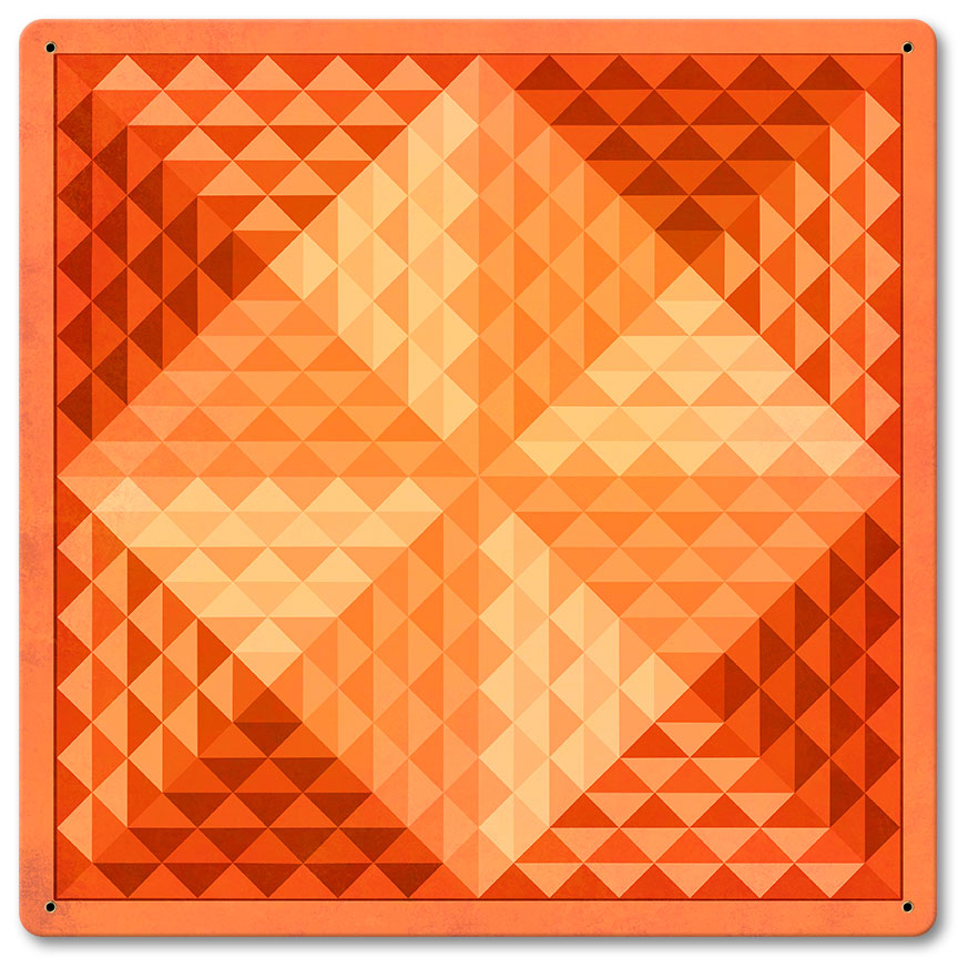 Pyramids Quilt Orange