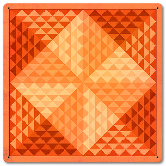 Pyramids Quilt Orange