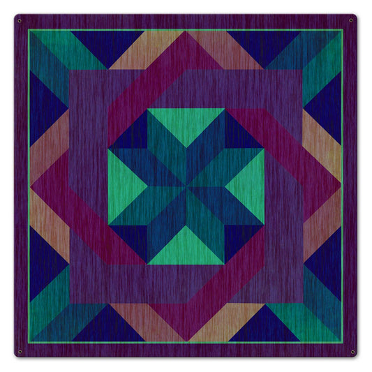 Box In Box Quilt Purple