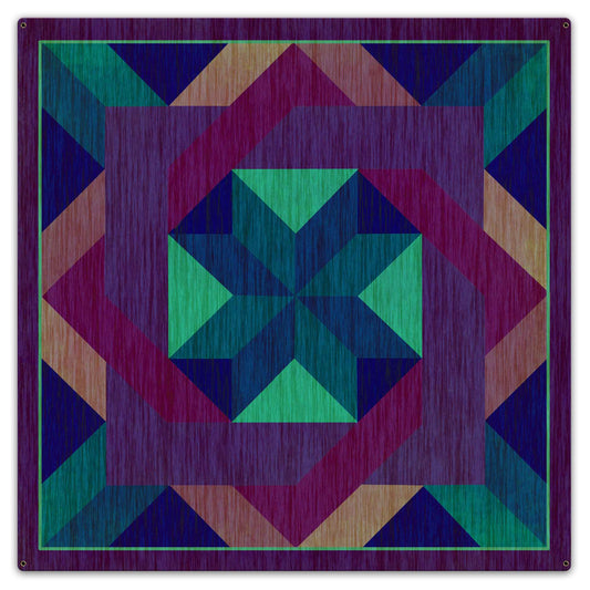 Box In Box Quilt Purple