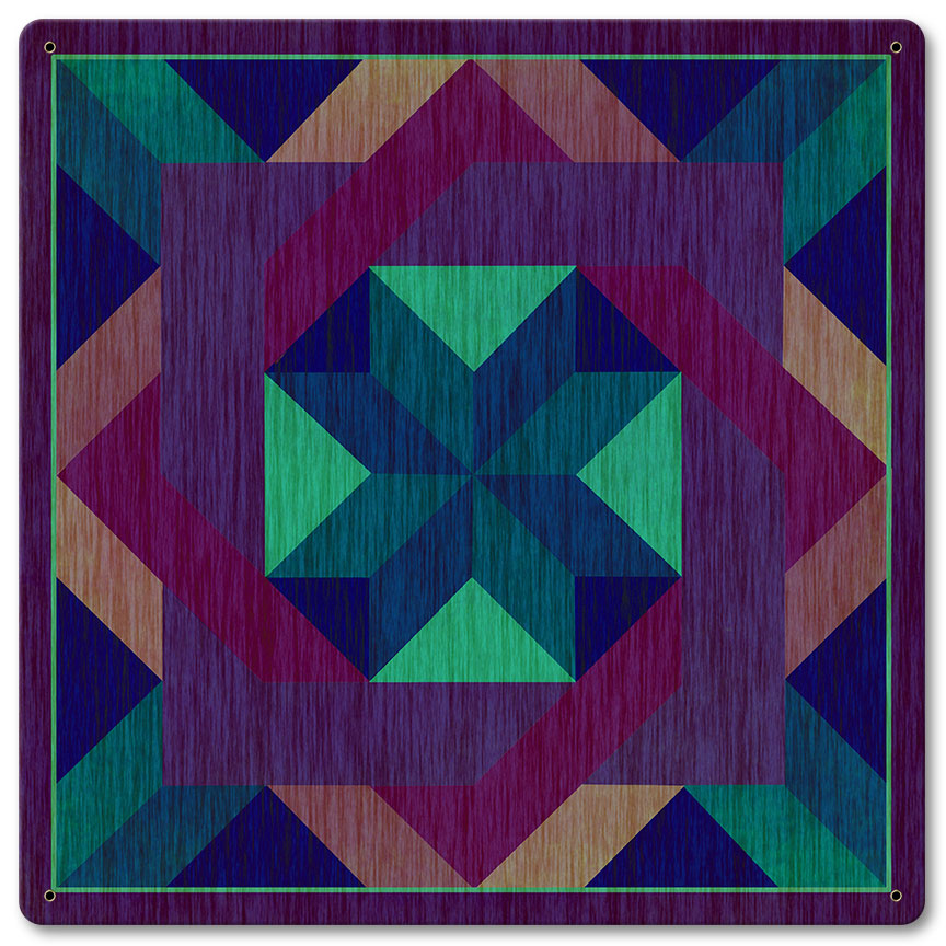 Box In Box Quilt Purple