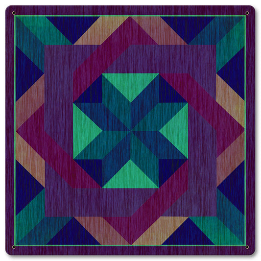 Box In Box Quilt Purple