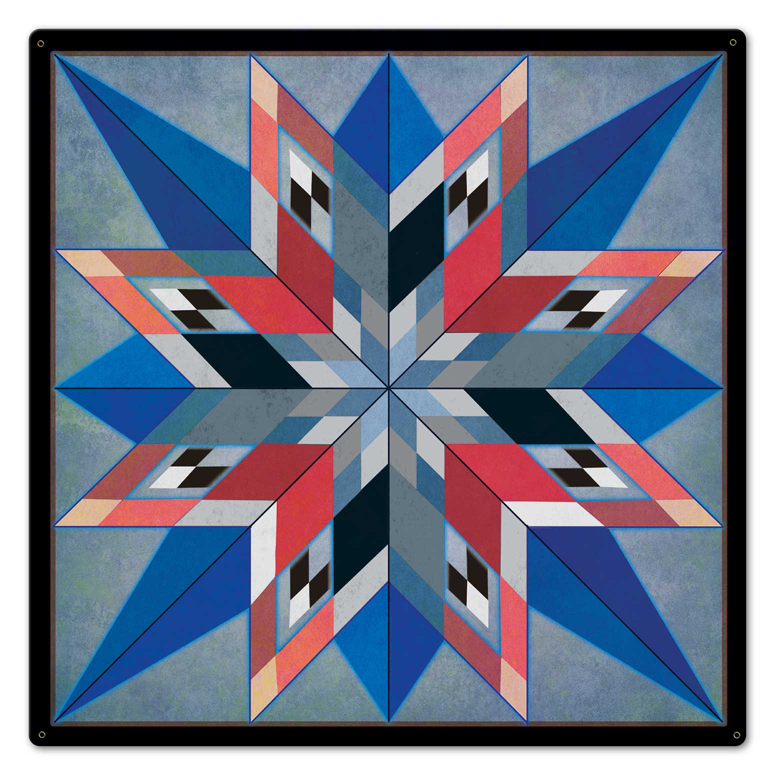 16 Point Star Blue Gray