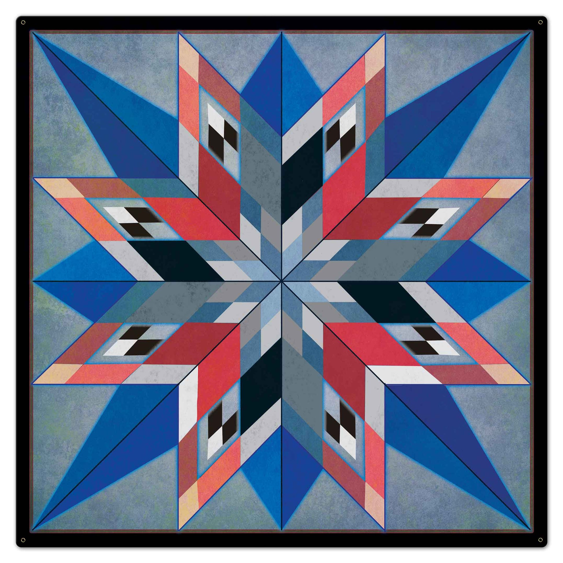 16 Point Star Blue Gray