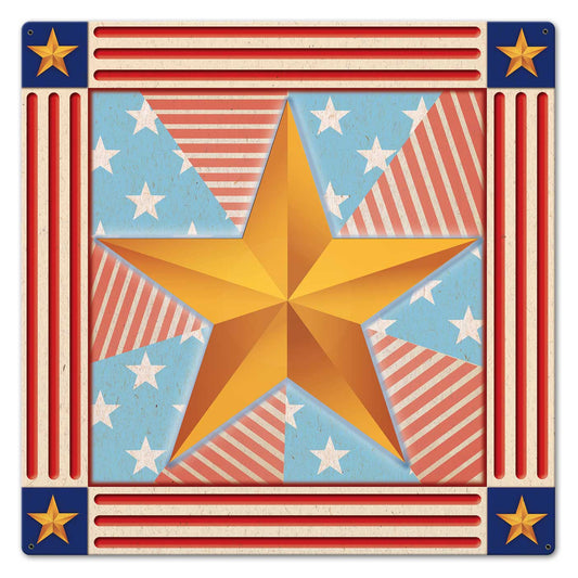 Stars and Stripes 24 x 24 Custom Shape