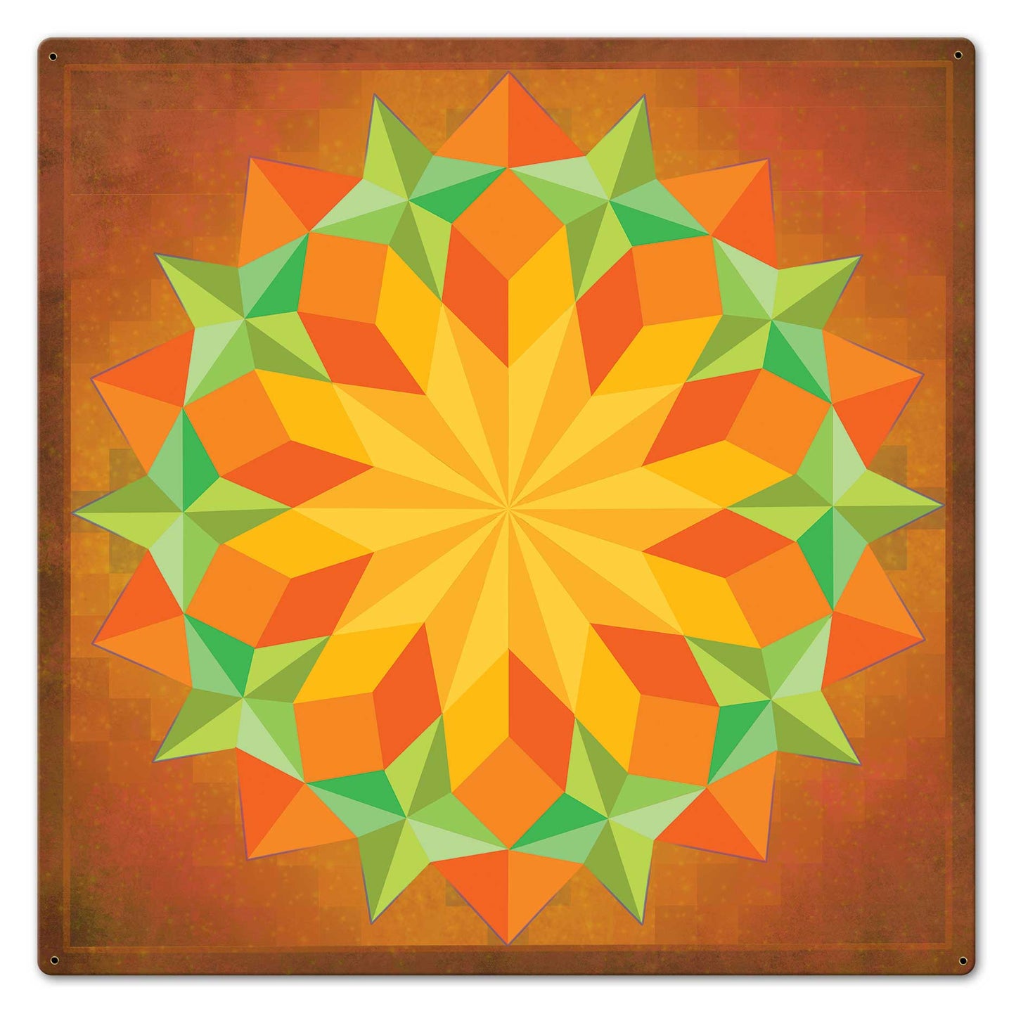 Sun Quilt Square 24 x 24 Custom Shape