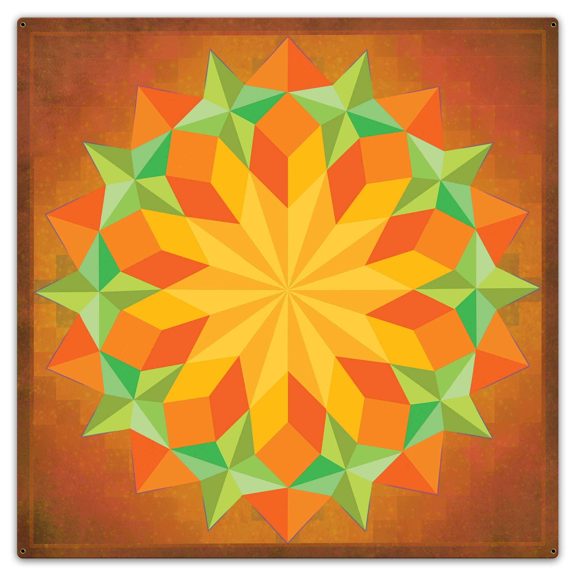 Sun Quilt Square 36 x 36 Custom Shape