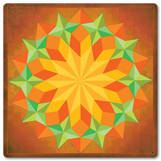 Sun Quilt Square 12 x 12 Satin