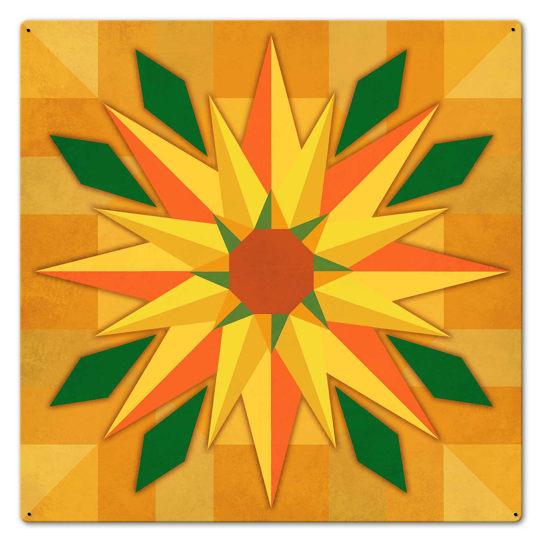 Southwest Sunflower Quilt 24 x 24 Custom Shape