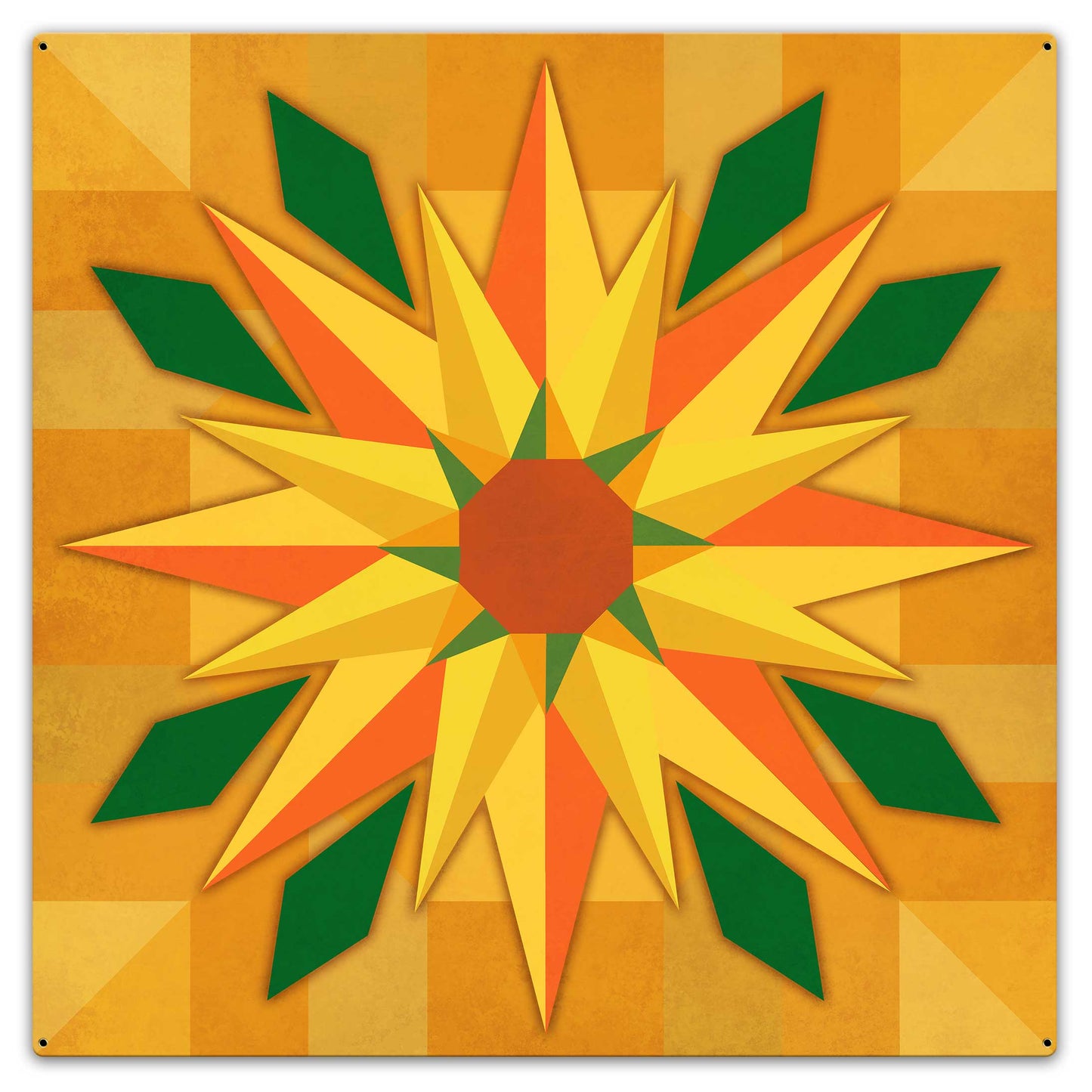 Southwest Sunflower Quilt 36 x 36 Custom Shape