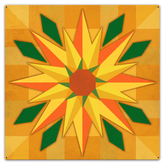 Southwest Sunflower Quilt 36 x 36 Custom Shape