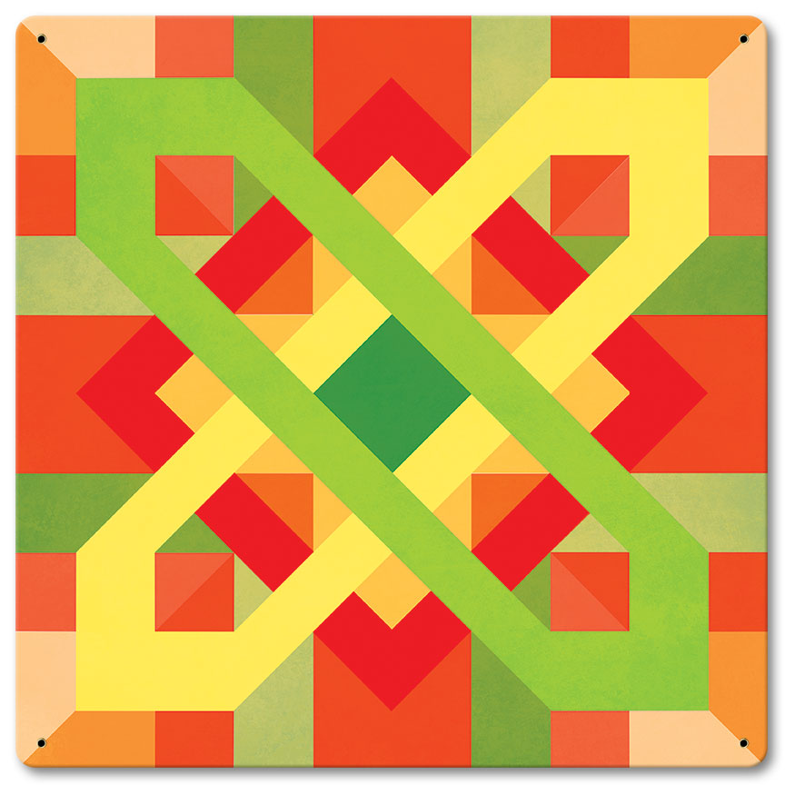 Four Corners Quilt 12 x 12 Satin