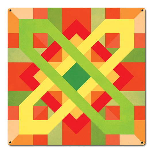 Four Corners Quilt 18 x 18 Custom Shape