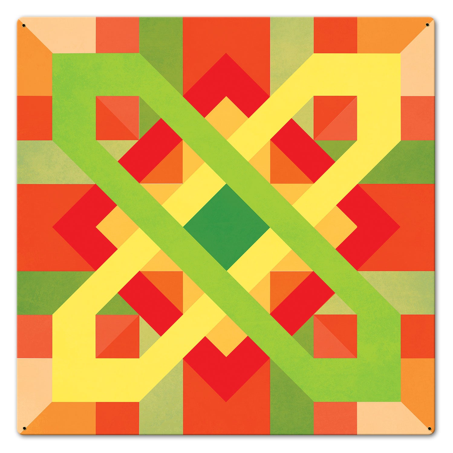 Four Corners Quilt 24 x 24 Custom Shape