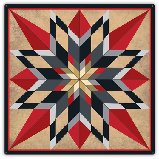 16 Point Star Red 42 x 42 Custom Shape