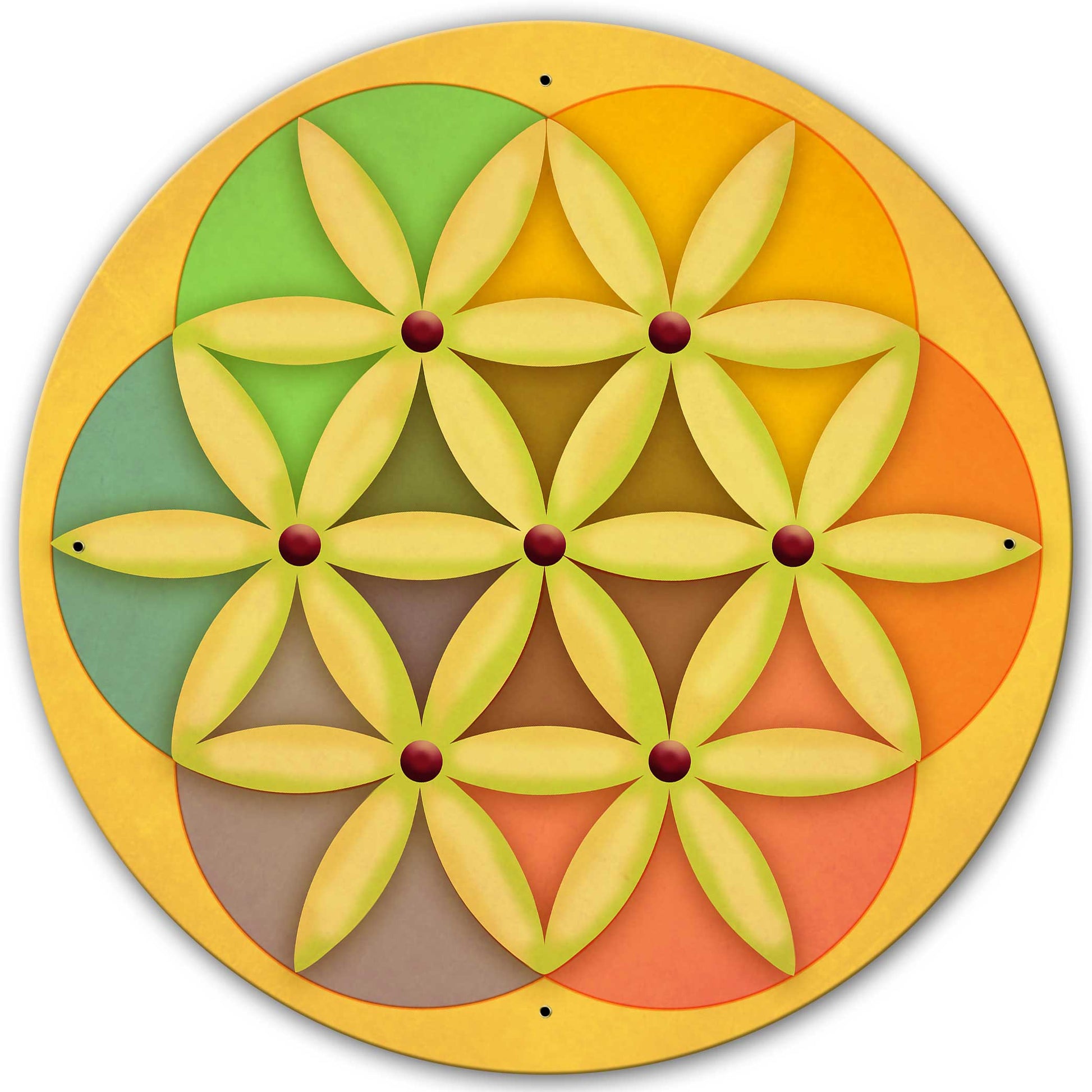 Flower Of Life 28 x 28 Round