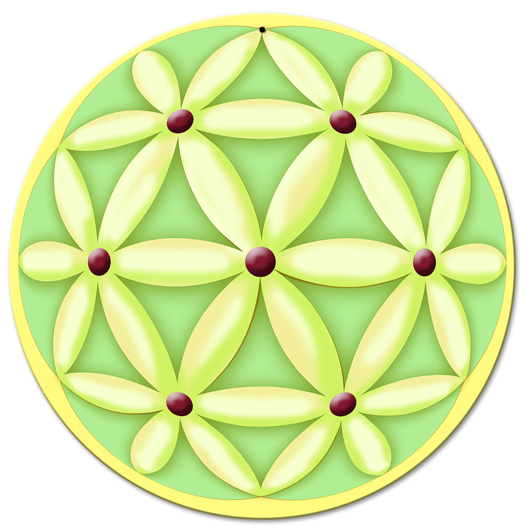 Flower Of Life Sphere 14 x 14 Round