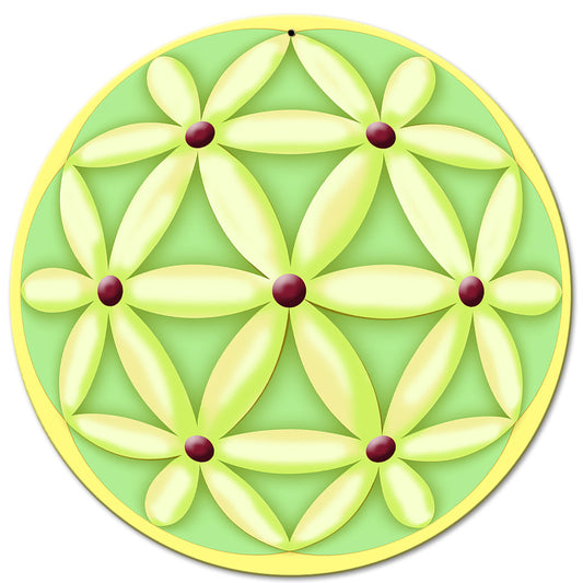 Flower Of Life Sphere 14 x 14 Round