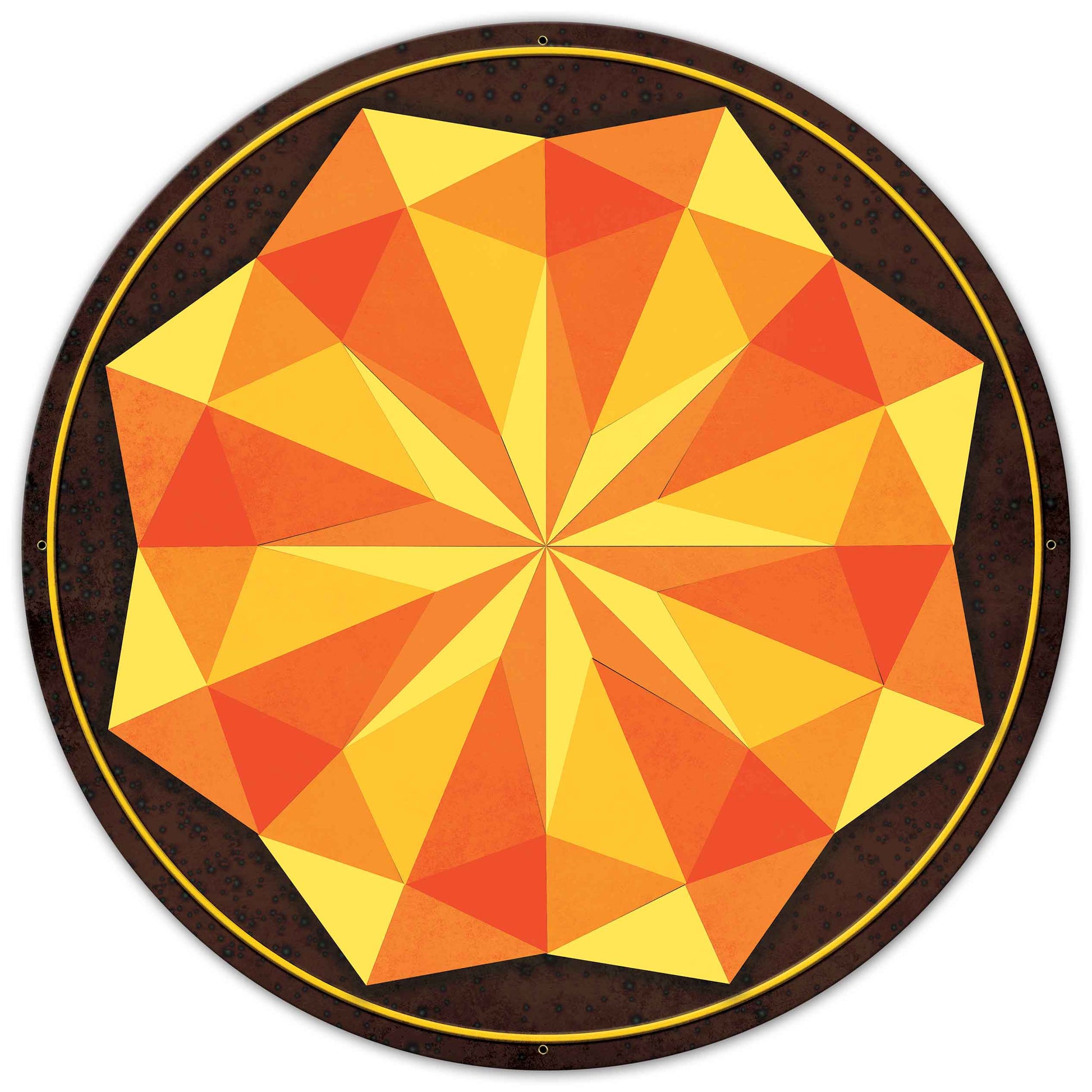 8 Point Star Orange 36 x 36 Custom Shape