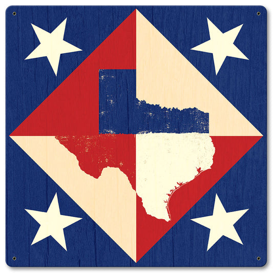 Texas Star Quilt 12 x 12 Satin