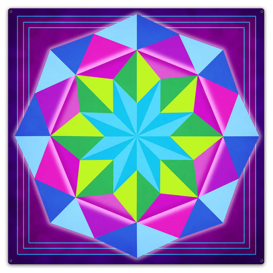 8 Point Quilt Magenta 36 x 36 Custom Shape