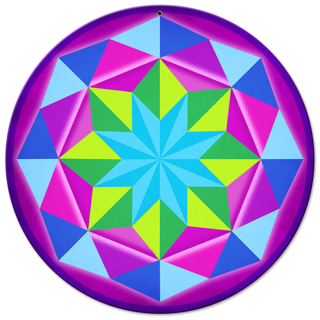 8 Point Quilt Magenta 14 x 14 Round