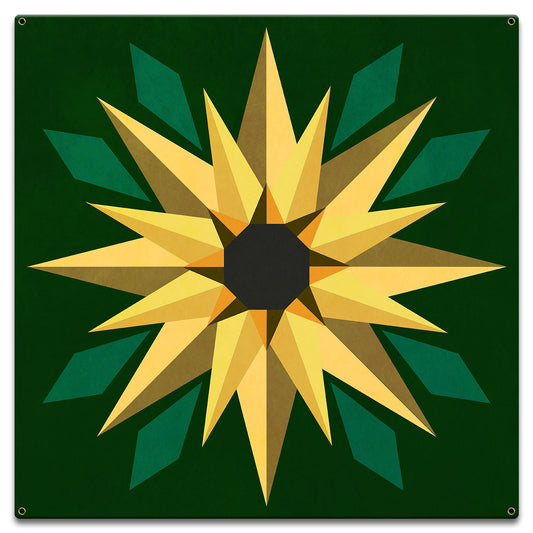 Sunflower Green Background 18 x 18 Custom Shape