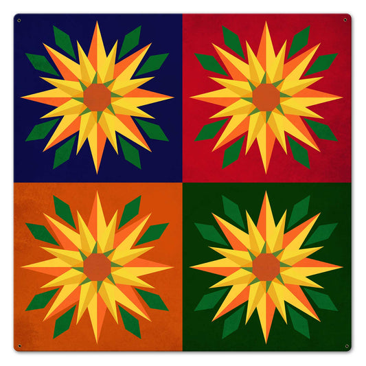 Sunflowers 4-up 24 x 24 Custom Shape