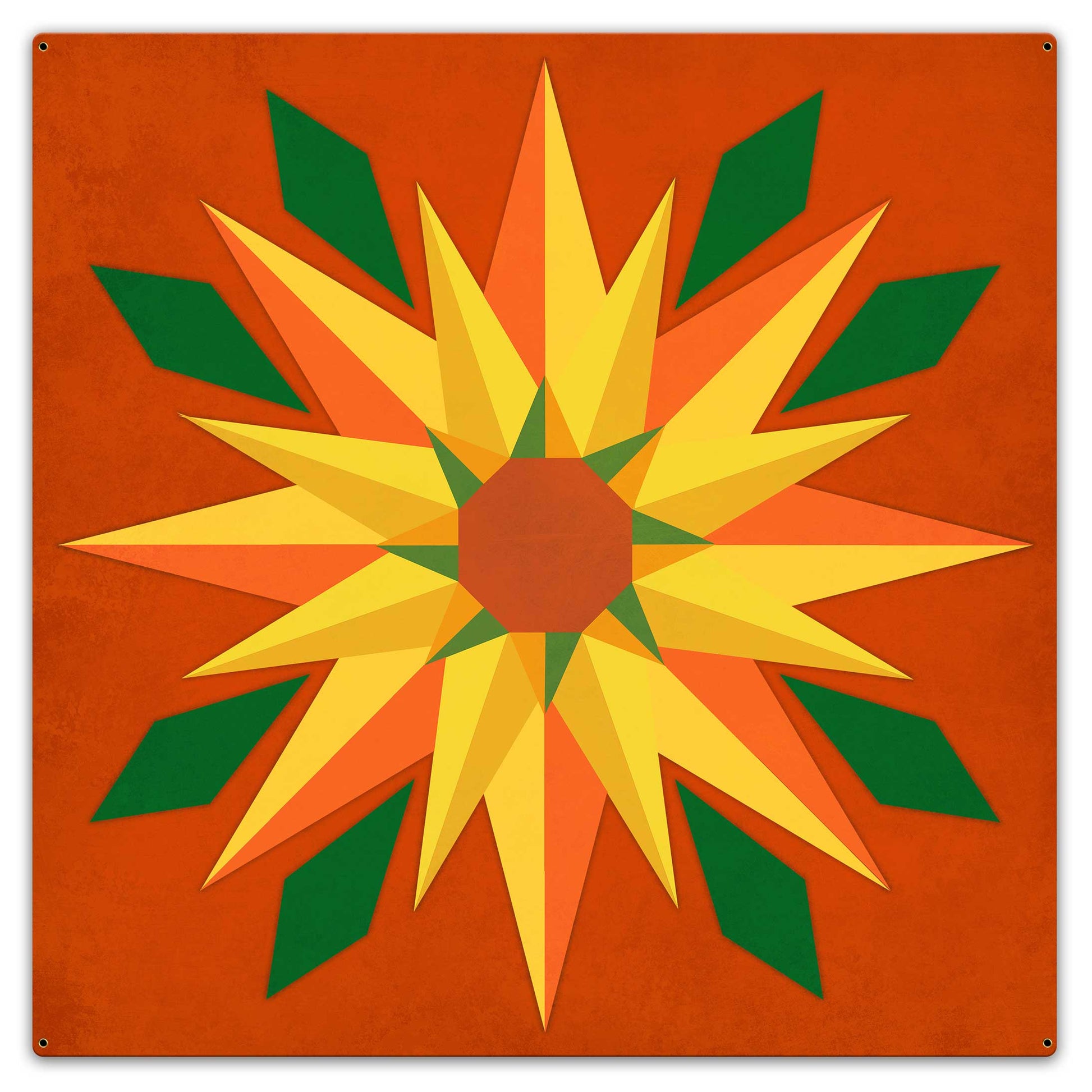 Sunflower Orange Background 36 x 36 Custom Shape