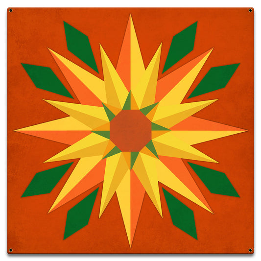 Sunflower Orange Background 18 x 18 Custom Shape