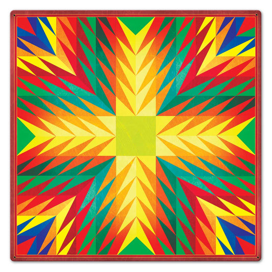 Triangle Quilt Navajo Style 24 x 24 Custom Shape