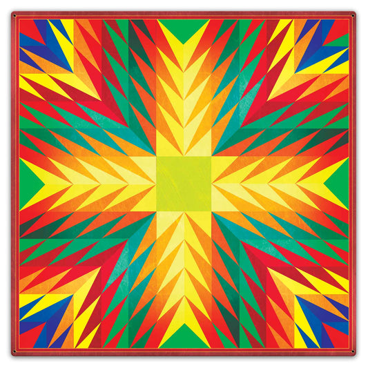 Triangle Quilt Navajo Style 36 x 36 Custom Shape