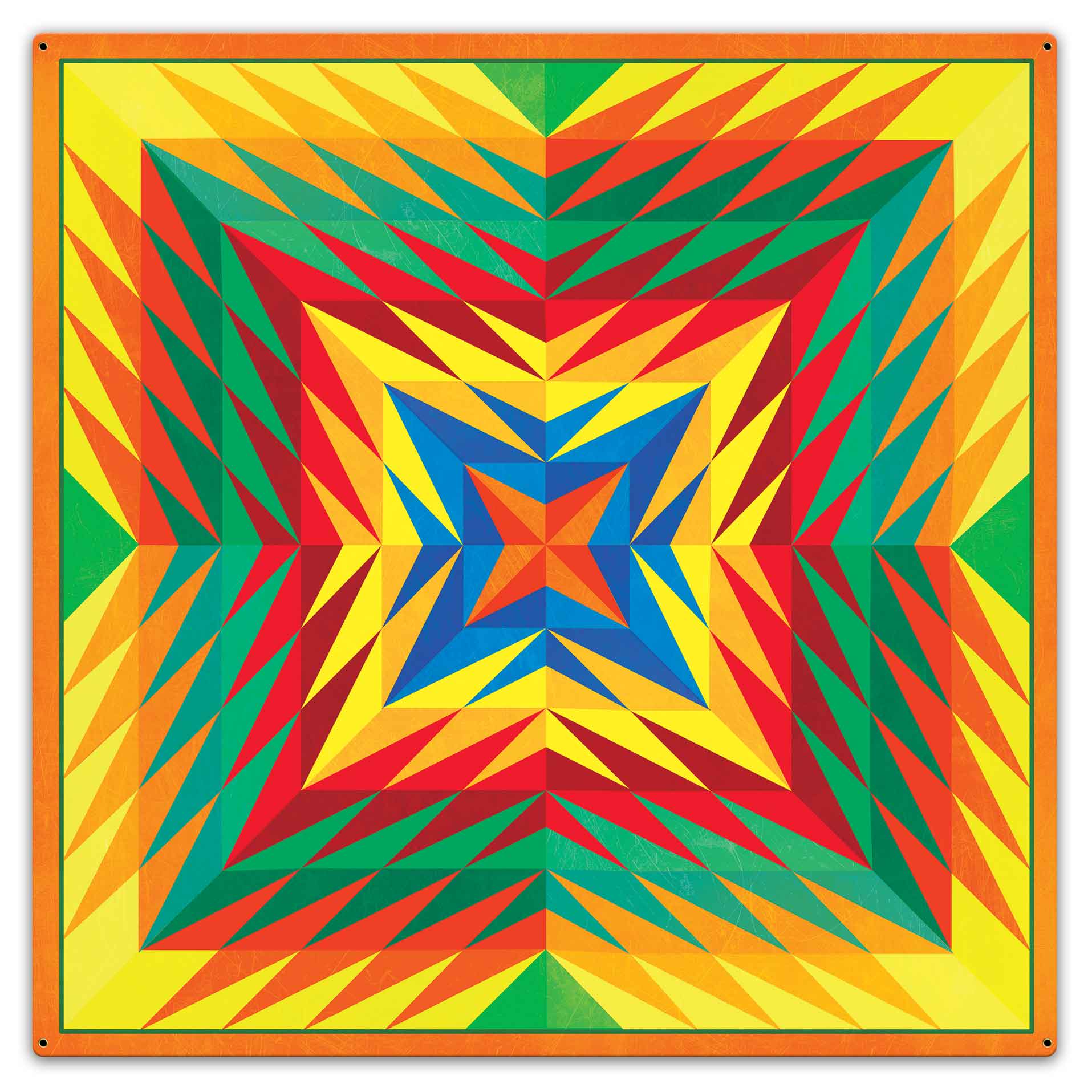 Reverse Triangle Quilt 36 x 36 Custom Shape