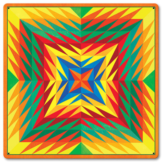 Reverse Triangle Quilt 12 x 12 Satin