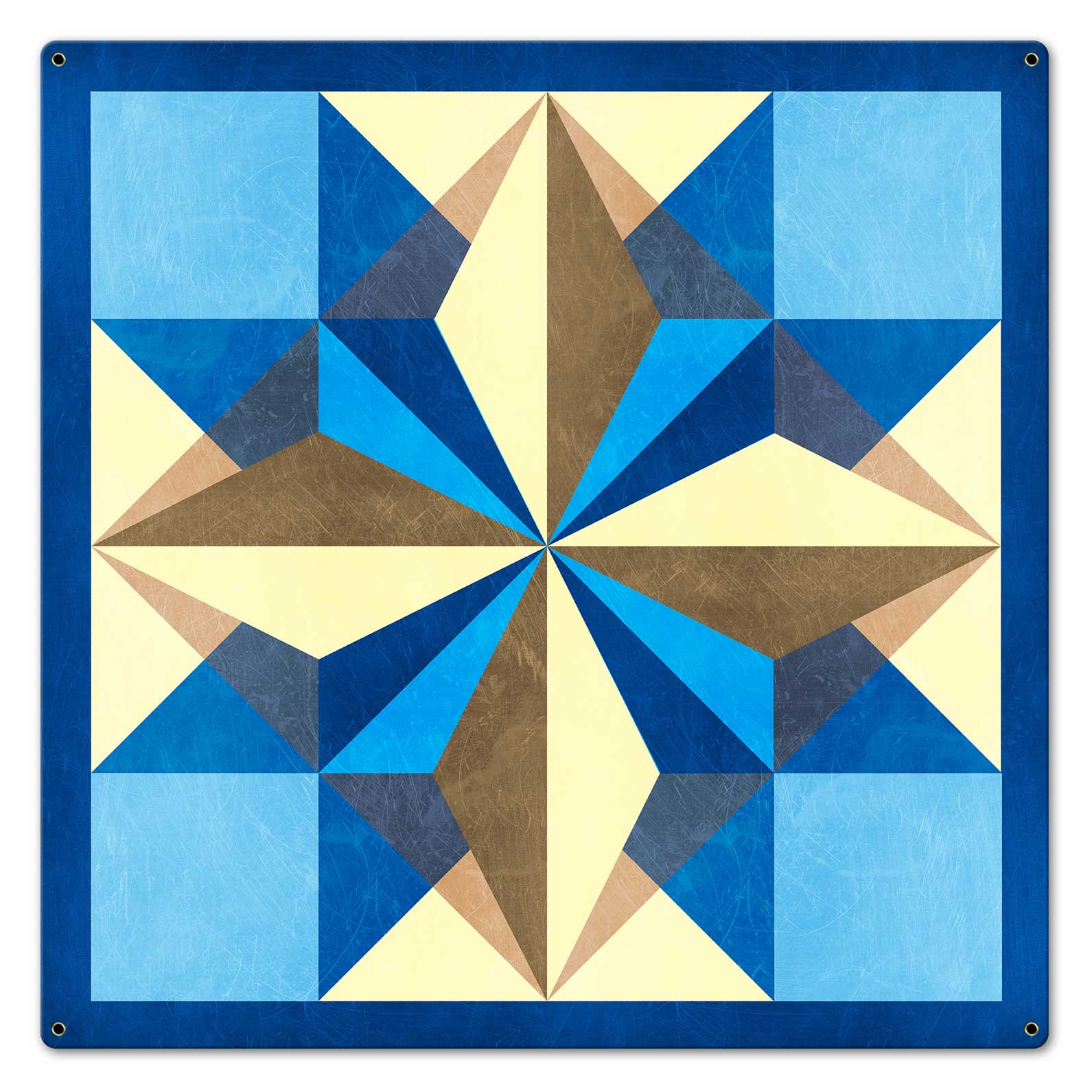 Six Square Design Sky Blue 24 x 24 Custom Shape