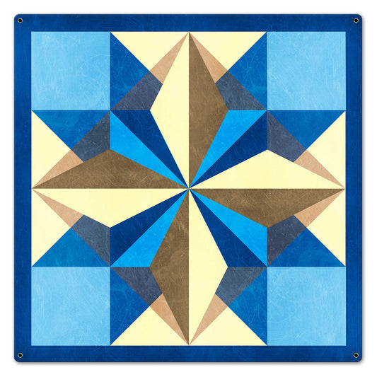 Six Square Design Sky Blue 24 x 24 Custom Shape