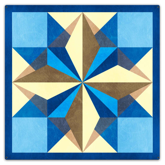 Six Square Design Sky Blue 36 x 36 Custom Shape