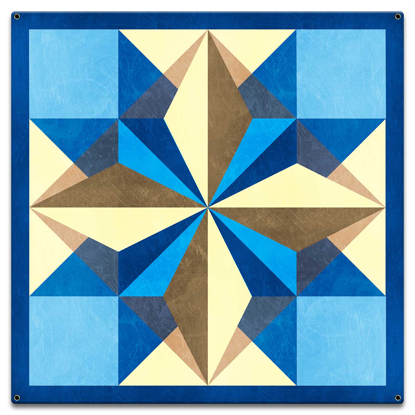 Six Square Design Sky Blue 18 x 18 Custom Shape