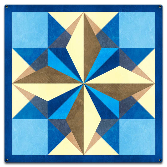 Six Square Design Sky Blue 18 x 18 Custom Shape