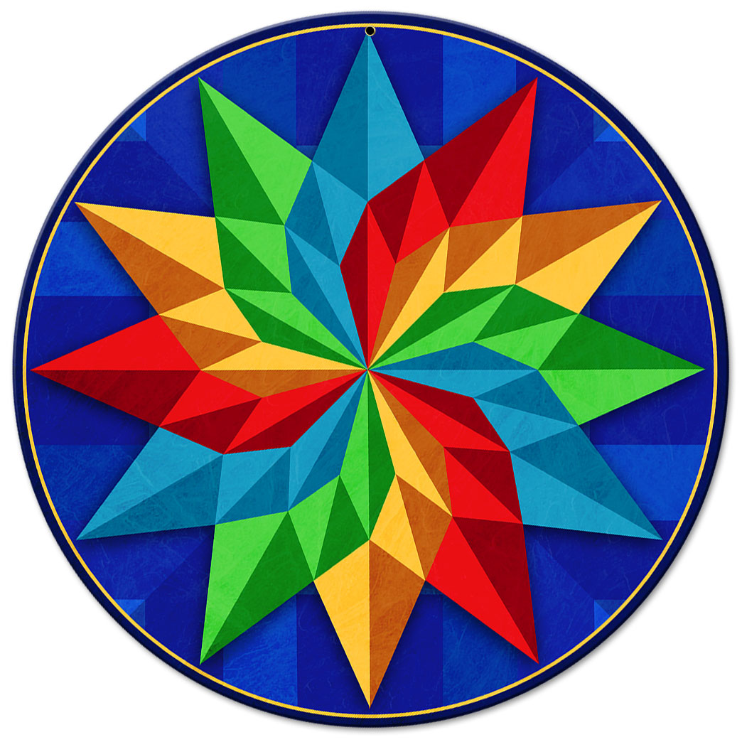 Pinwheel With Bkgd 14 x 14 Round