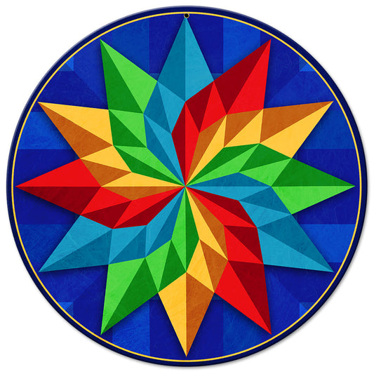 Pinwheel With Bkgd 14 x 14 Round